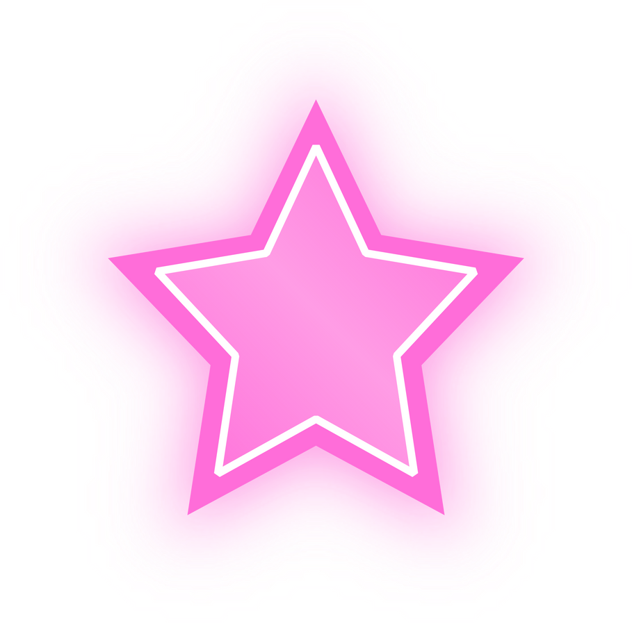Neon Pink Star Banner, Neon Star